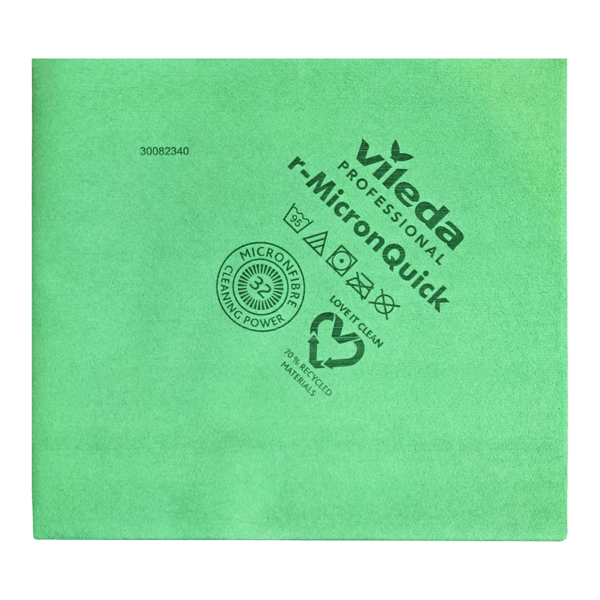 Серветка з мікроволокна Vileda Professional р-МікронКвік для прибирання, зелена, 40x38 см, 1 шт - зображення 1