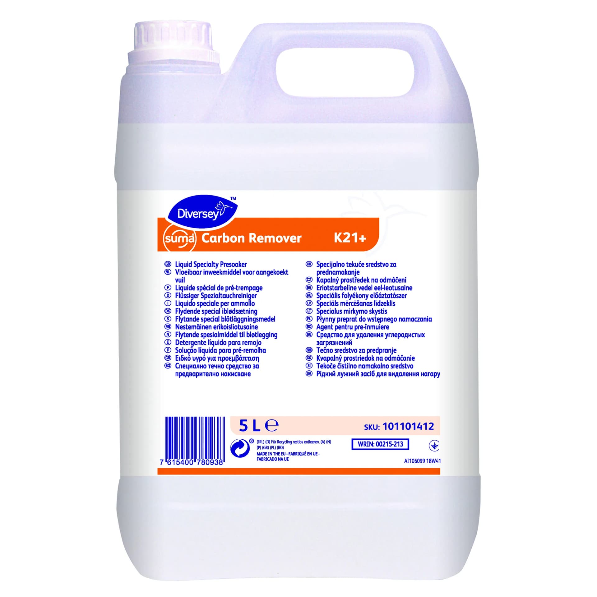 Рідкий засіб для замочування та миття посуду Diversey Suma Carbon Remover K21+, 5 л - зображення 1