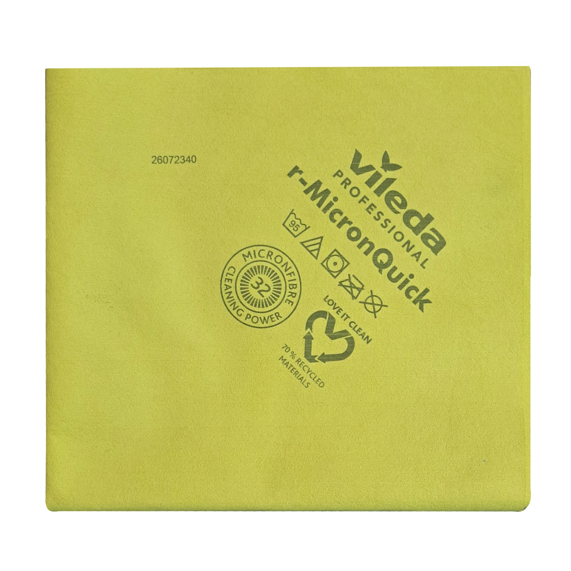 Серветка з мікроволокна Vileda Professional р-МікронКвік для прибирання, жовта, 40x38 см, 1 шт - зображення 1