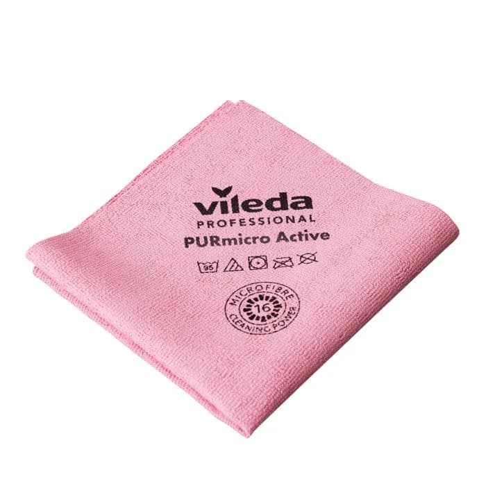Серветка для прибирання Vileda Professional ПурМікро Ектів, червона, 38x35 см, 1 шт - зображення 1