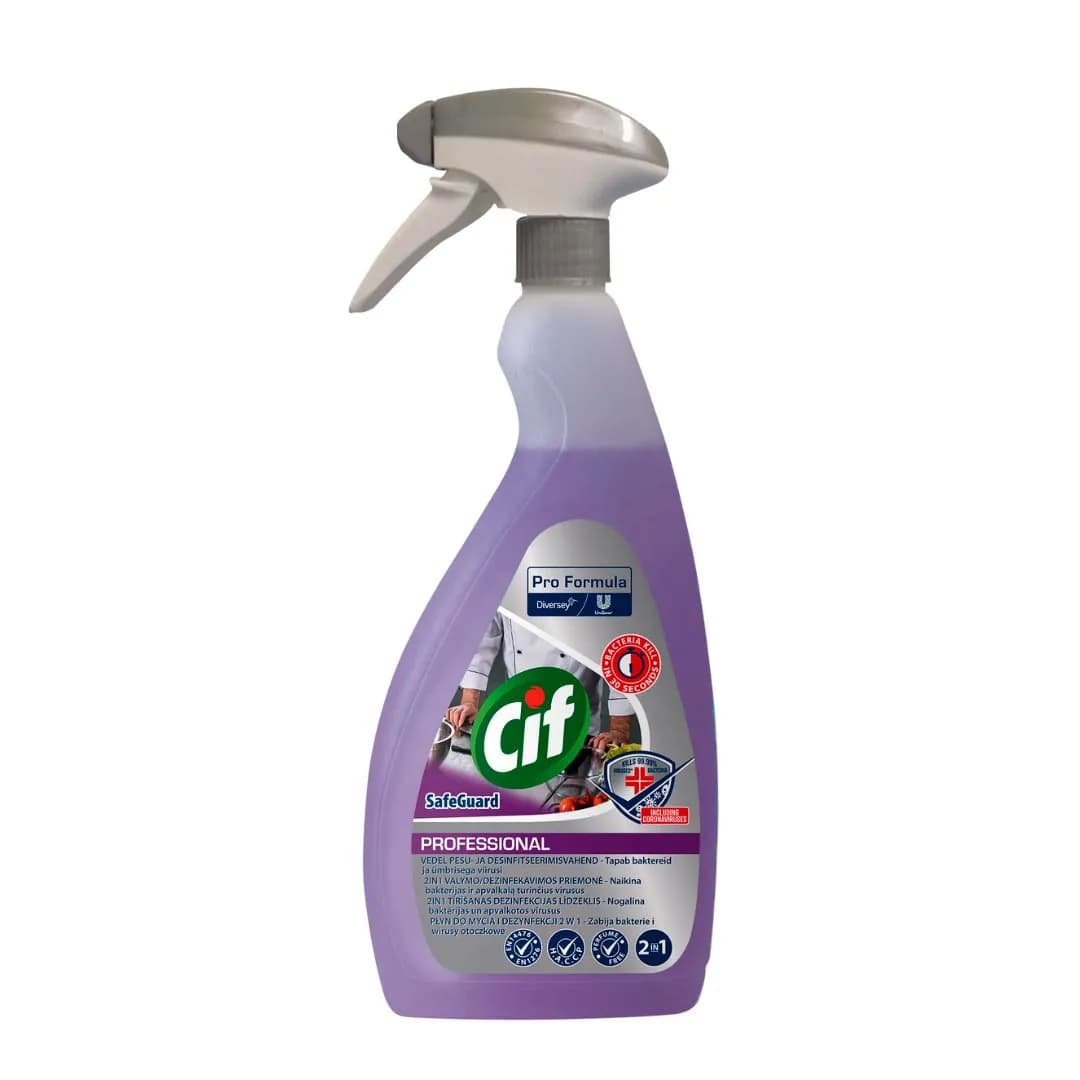 Засіб для миття та дезінфекції поверхонь Diversey Cif Professional SafeGuard, 0,75 л - зображення 1