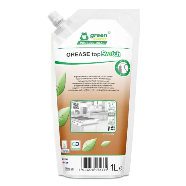 Засіб Green Care Professional GREASE topSwitch для видалення стійких забруднень на кухні, 1 л (запаска) - зображення 1
