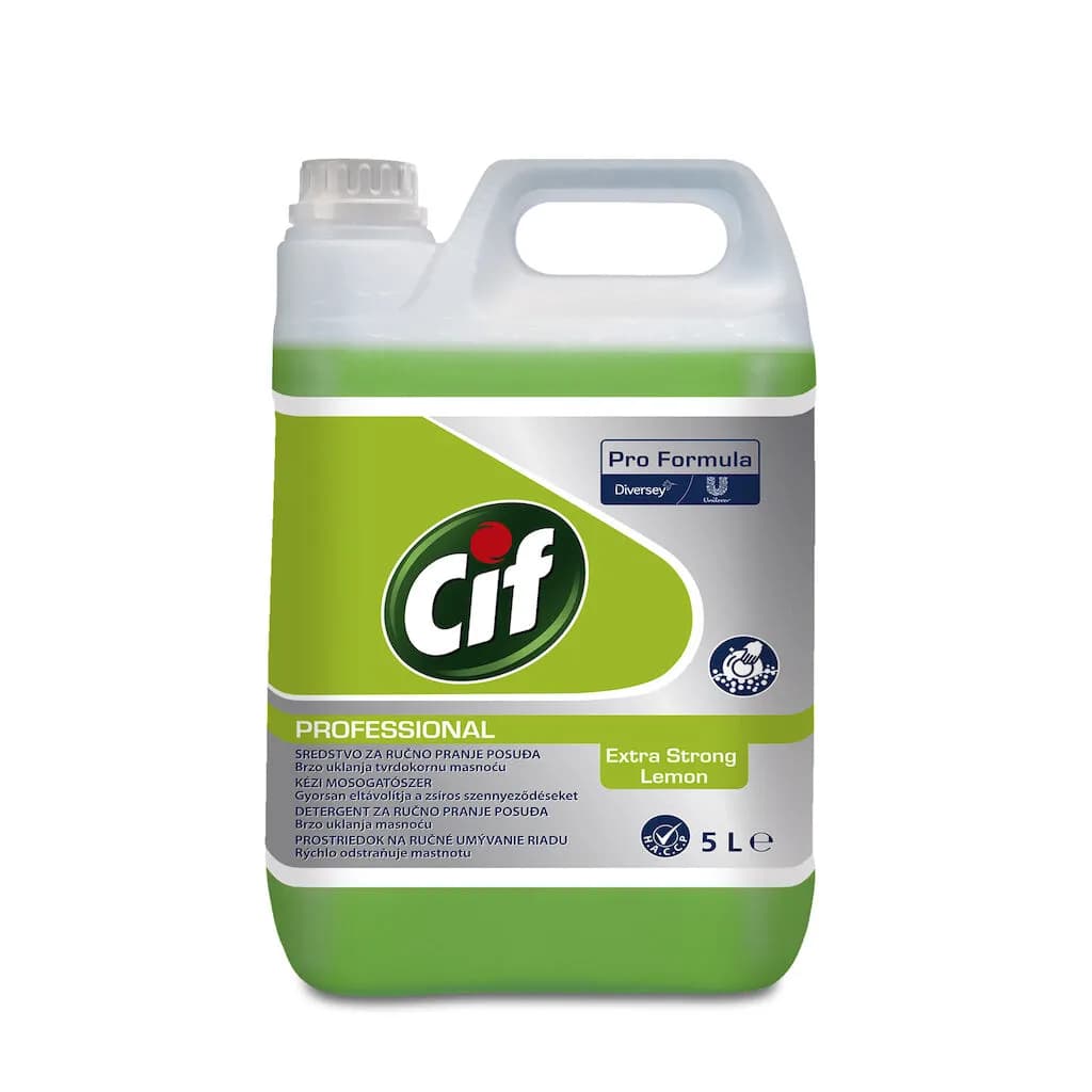 Засіб для ручного миття посуду Diversey CIF Professional Dishwosh Extra Strong Lemon, 5 л - зображення 1