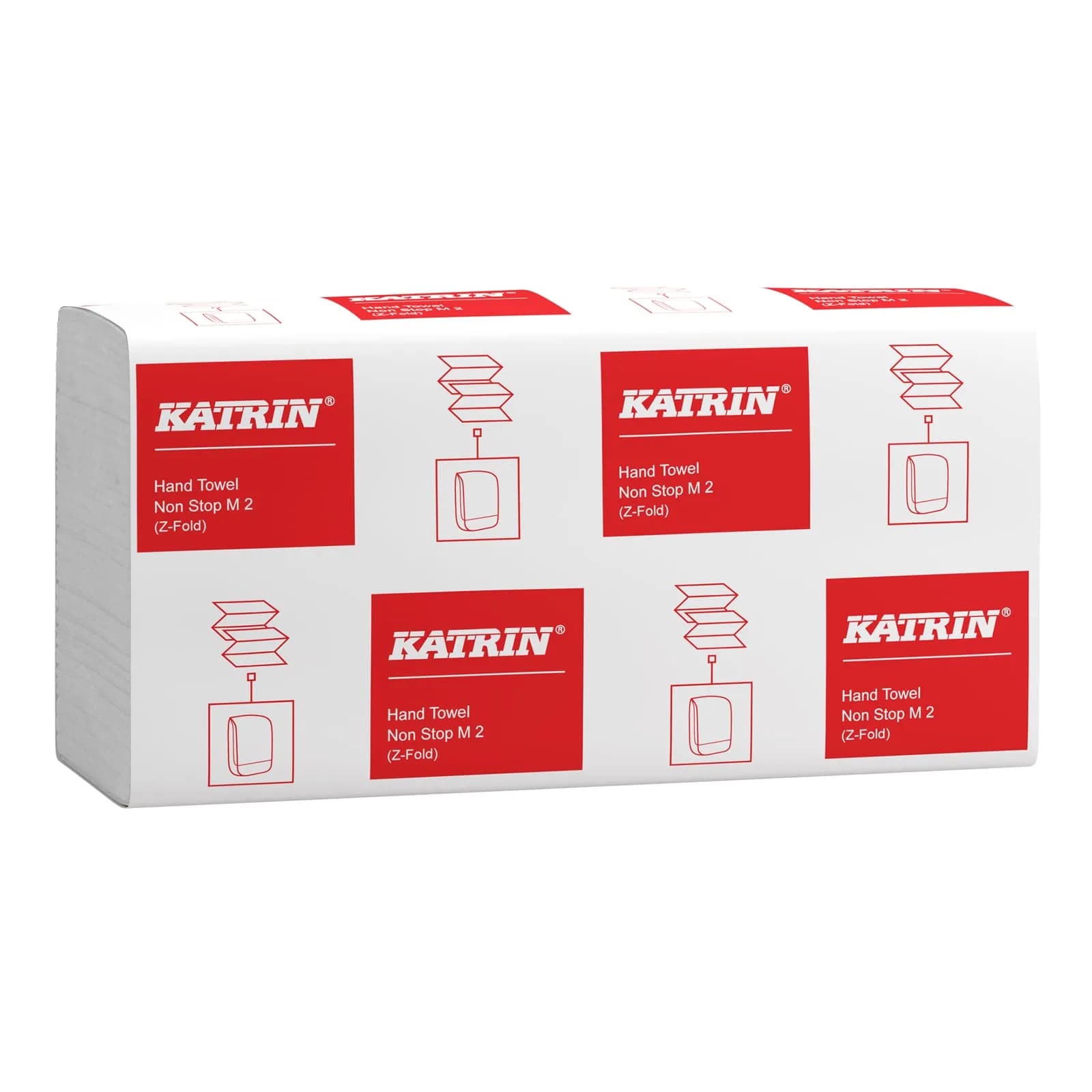 Листові вузькопанельні рушники Katrin Classic One Stop M2 складання Z, білі, 2 шари, 160 листів - зображення 1