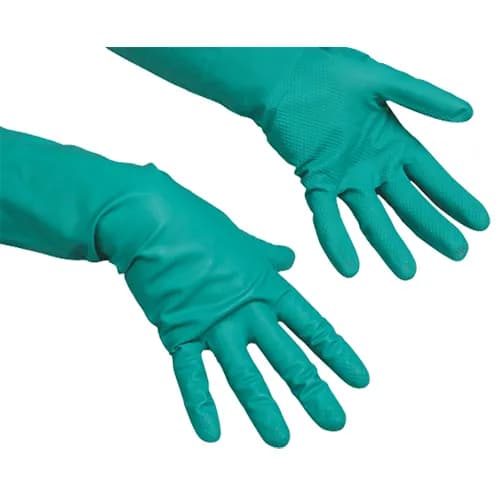 Латексні багатоцільові рукавички Vileda Professional, зелені, розмір L - зображення 1