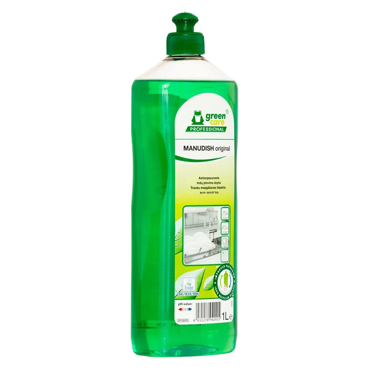 Засіб для ручного миття посуду Green Care Professional MANUDISH original, 1 л - зображення 1