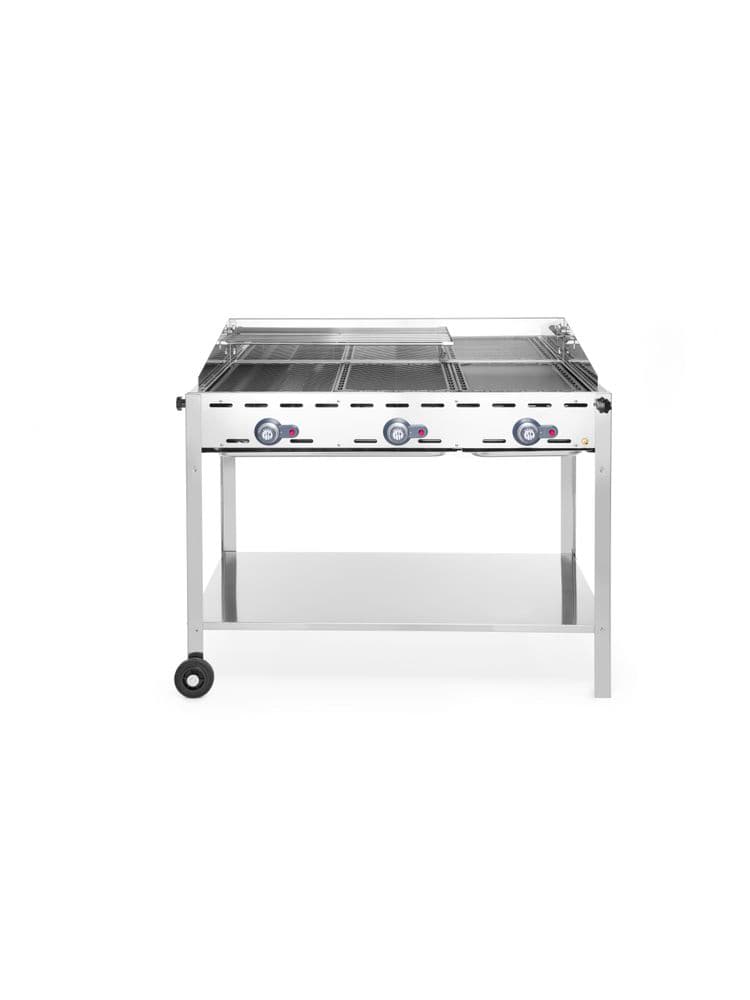 Гриль газовий Green Fire Profi Line - 3 пальники, 1078x612x(H)825 мм, 17,4 кВт 149591 Hendi 18/0 Stainless steel - зображення 1