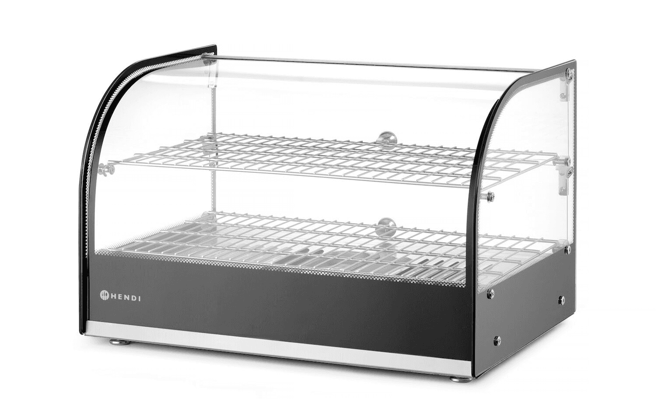 Вітрина теплова - два рівні, 220-240В/800Вт, 554x376x(H)376mm 273999 Hendi 18/0 Stainless steel;Hardened glass - зображення 1