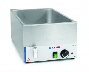 Марміт Kitchen Line зі зливним краном GN 1/1, 230V/1000W, 576x334x(H)241mm 238912 Hendi Stal nierdzewna - зображення 1