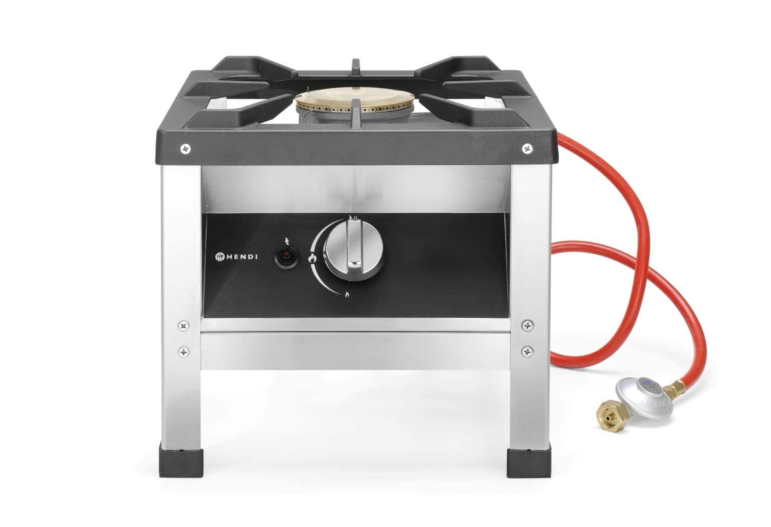 Плита-табурет газова Kitchen Line, 6,0 кВт, 400x440x(H)390 мм 147801 Hendi 18/0 Stainless steel - зображення 1