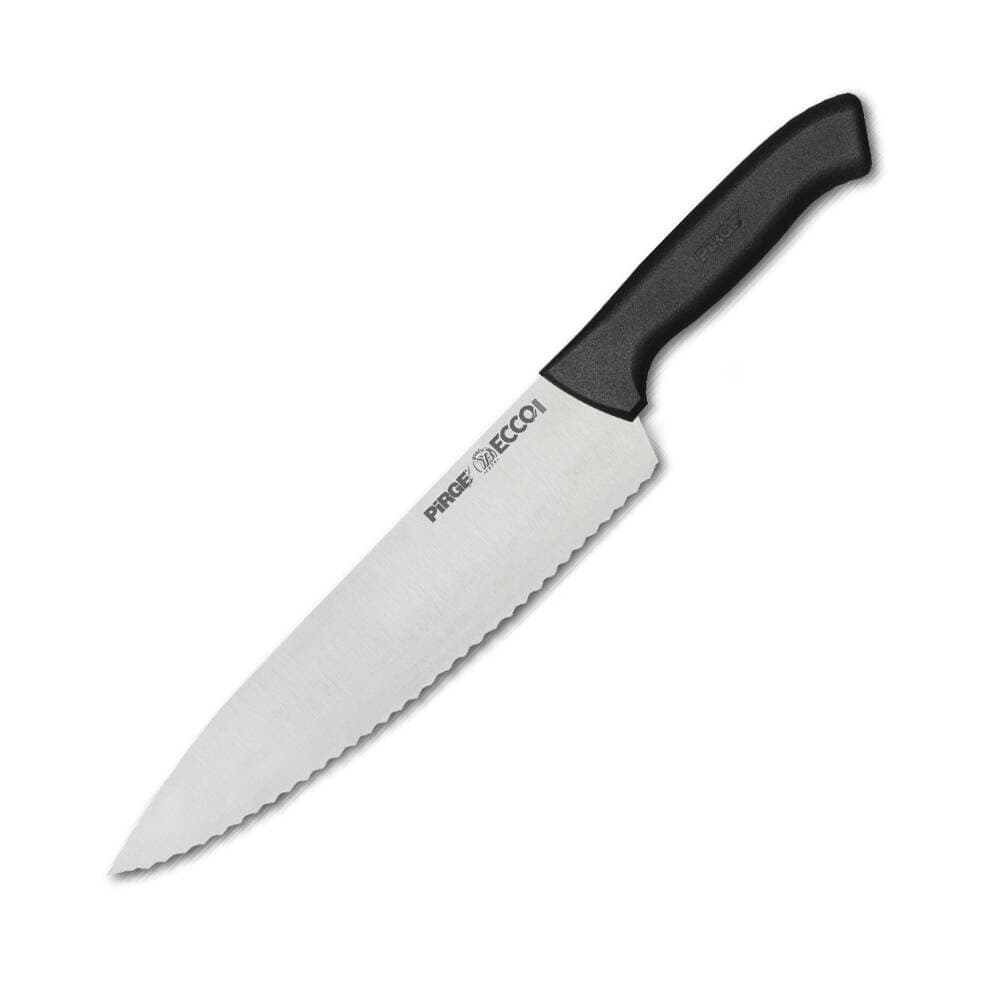 Ніж кухарський, зубчастий ECCO, 210мм, чорний PRG38261-01 Pirge Чорний - зображення 1