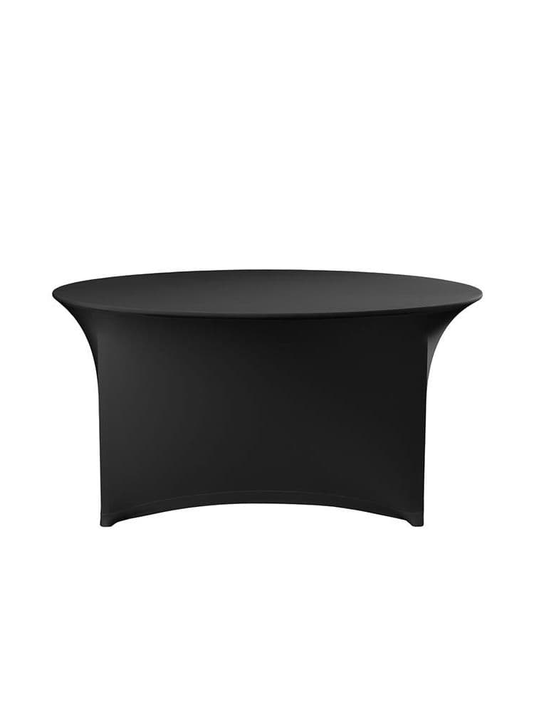 Скатертина кругла Symposium - ø1800x760 - чорна 814468 Hendi Plain Jersey 160 g/m2 90% micro polyester / 10% elastan - зображення 1