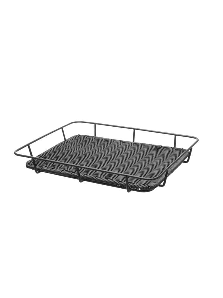 Кошик для хліба із сталевою рамою - чорний - 400x300x(H)50 mm 426555 Hendi PP (Polypropylene);Stainless steel - зображення 1