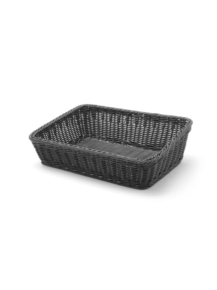 Кошик для хліба зі скошеним краєм - чорний - 400x300x(H)120 mm 426678 Hendi PP (Polypropylene) - зображення 1