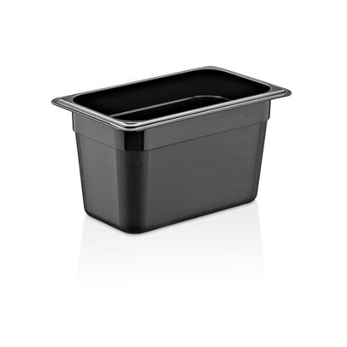 Гастроємність GN 1/2 200 мм із чорного полікарбонату GNP--0012200BL Gastro Plast PC Чорний - зображення 1