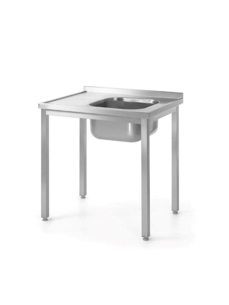 Стіл з мийкою на болтах - для настінного монтажу 600x700x(H)850 mm 812877 Hendi - зображення 1