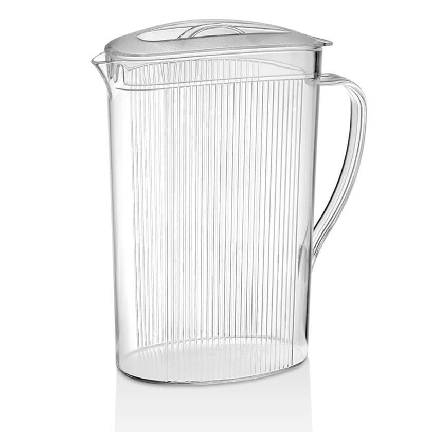 Графін з полікарбонату, 2,2 л (ребристий) GSRH--0002 Gastro Plast PC Прозорий - зображення 1