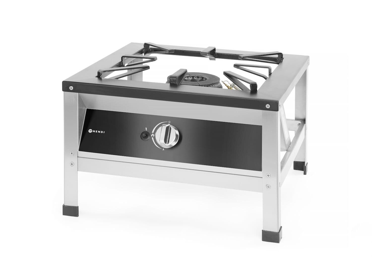 Плита-табурет газова Kitchen Line, 10,8 кВт, 580x650x(H)400 мм 147276 Hendi 18/0 Stainless steel - зображення 1