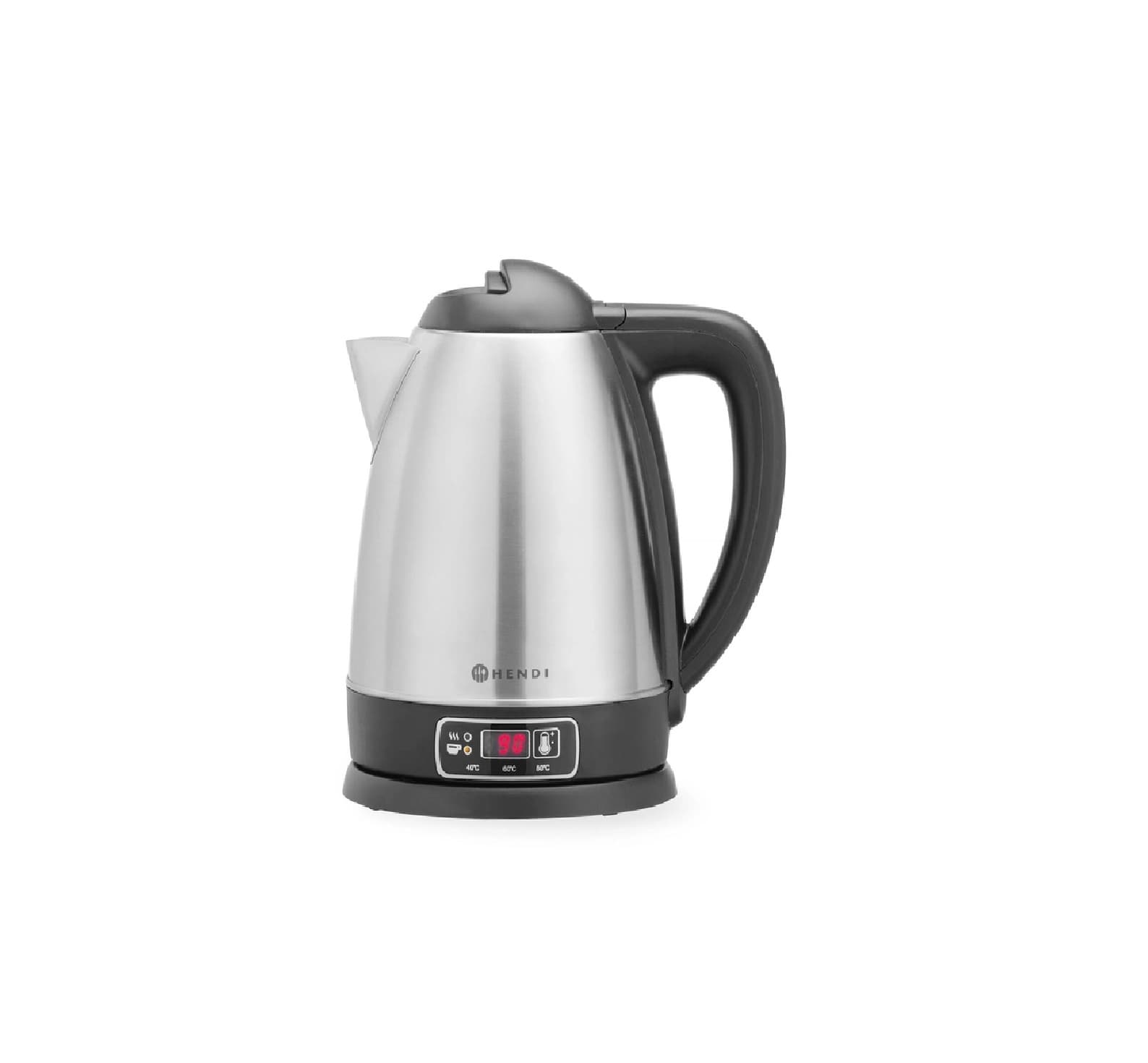 Електричний чайник з терморегулятором, HENDI, 1,8L, 230V/1800W, 225x168x(H)288mm 209943 Hendi 18/8 Stainless steel;PP (Polypropylene) - зображення 1