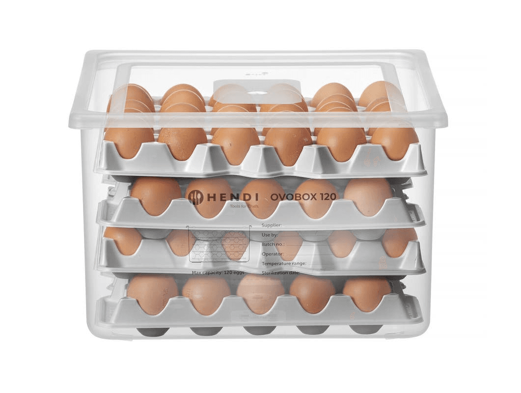 Контейнер для яєць OVOBOX 120, HENDI, GN 2/3, 18л, 355x325x(H)200 мм 870785 Hendi PP (Polypropylene);PET (Polyethyleentereftalate) - зображення 1