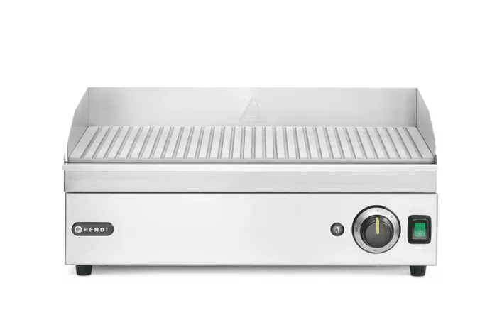 Поверхня для смаження-гриль - рифлена, Kitchen Line, 220-240В/2400Вт, 527x404x(H)233мм 154953 Hendi Stainless steel - зображення 1